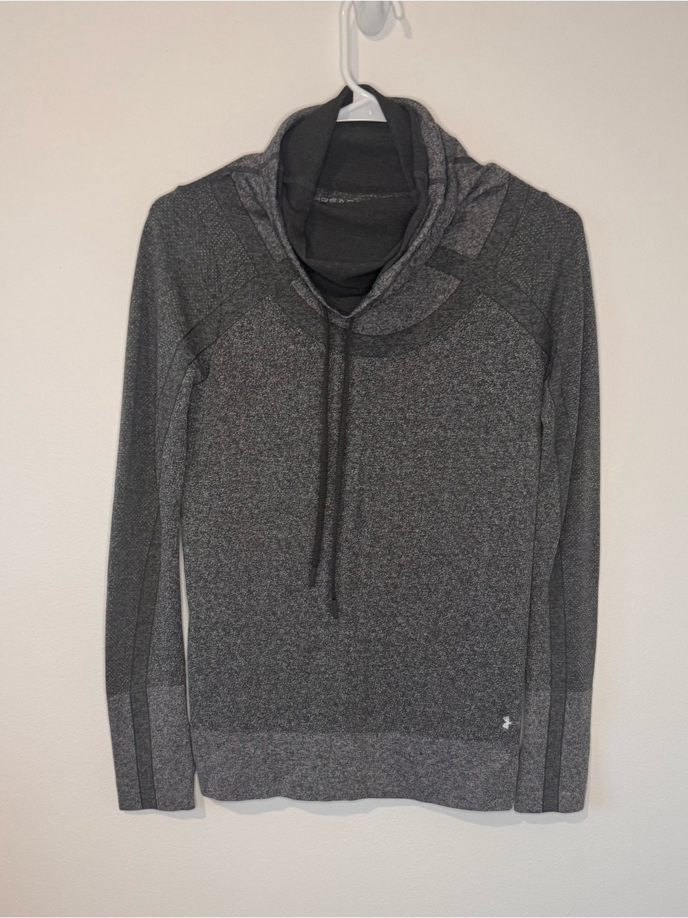 Under Armour Threadborne HeatGear Cowl Neck Pullover Women’s XS Gray